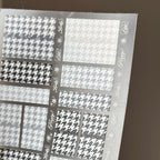 【AURA GLITTER】Snowflake Houndstooth Nail Sticker