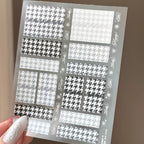 【AURA GLITTER】Snowflake Houndstooth Nail Sticker