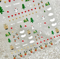 【AURA GLITTER / 受注販売(10月中旬前後納期)】Rudolph Heart Nail Sticker Christmas Winter