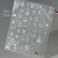 【AURA GLITTER / 受注販売(10月中旬前後納期)】Star Tree Nail Stickers Christmas Winter