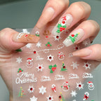 【AURA GLITTER】Red Christmas Nail Stickers Winter FW