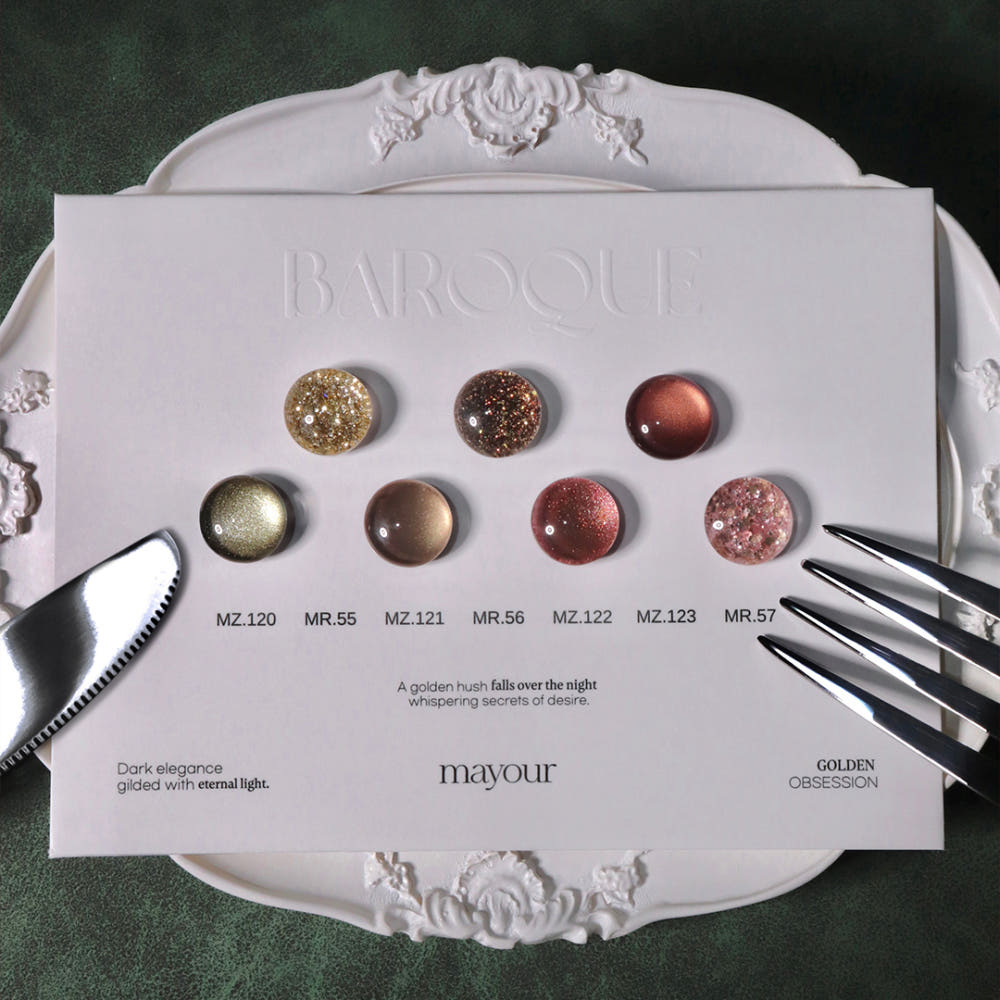 【mayour】Baroque Glitter Gel Magnetic Gel 7-piece set