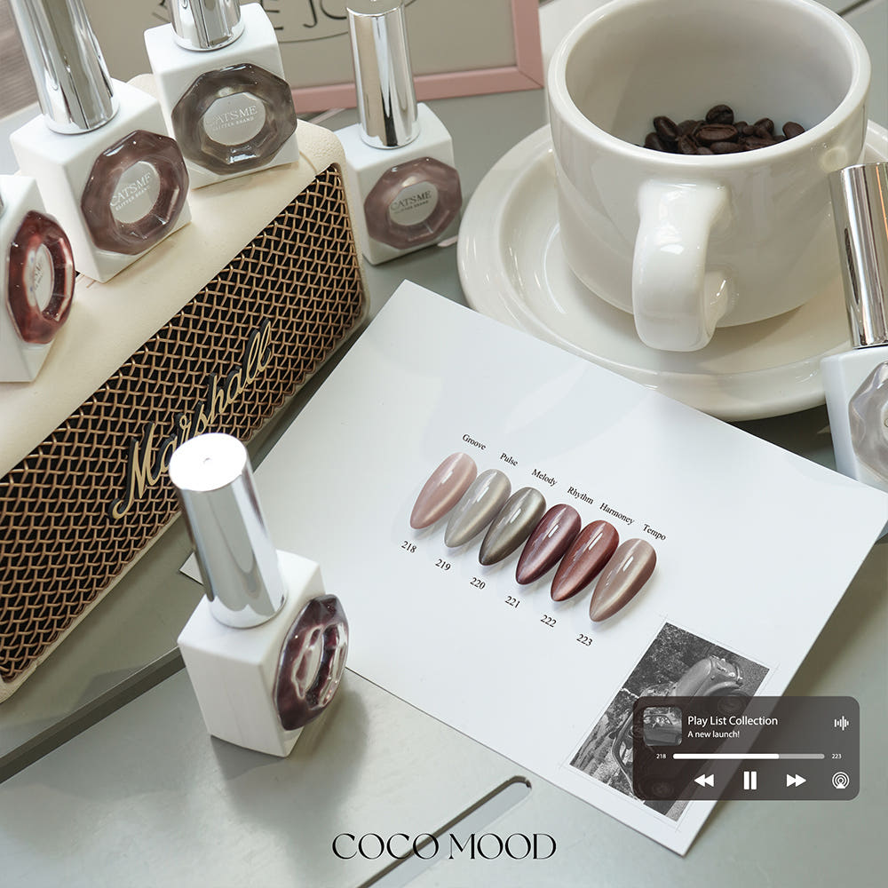 【CATS ME】Coco Mood 6-piece set Autumn Magnet Gel Glitter Nail Magnet Nail