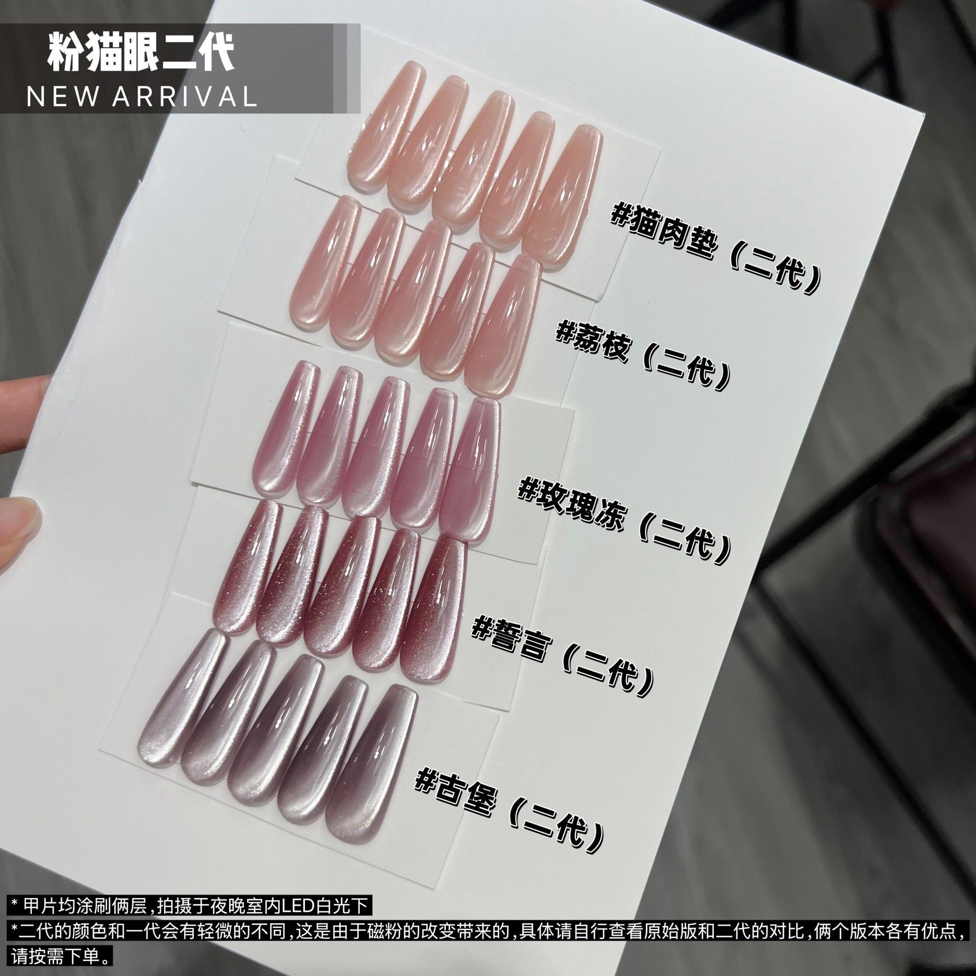 【Yanling / 受注販売(7月中旬前後納期)】"Cat Paw Pad" Cat Eye, Lychee Cat Eye Nail Gel, Ice-Clear Crystal Stone Cat Eye, Lychee Smoothie Cat Eye Nail Art / Cinnamon Cat Eye-05