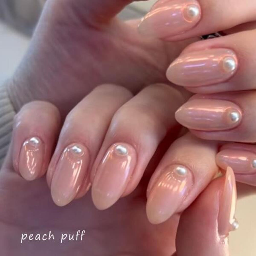 【BonnieB. / 受注販売(8月末前後納期)】[Pearl Alpha Powder] Peach Puff / ピチバフネイルパウダー