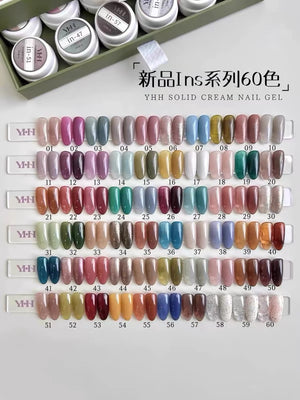 【YHH NAIL / 受注販売(納期未定:要問合せ)】YHH Yinghe New INS Gel Polish 2.0, Jar-Packaged Gel Polish, 60 Colors (in01–60), 5g / 新品Ins系列60色