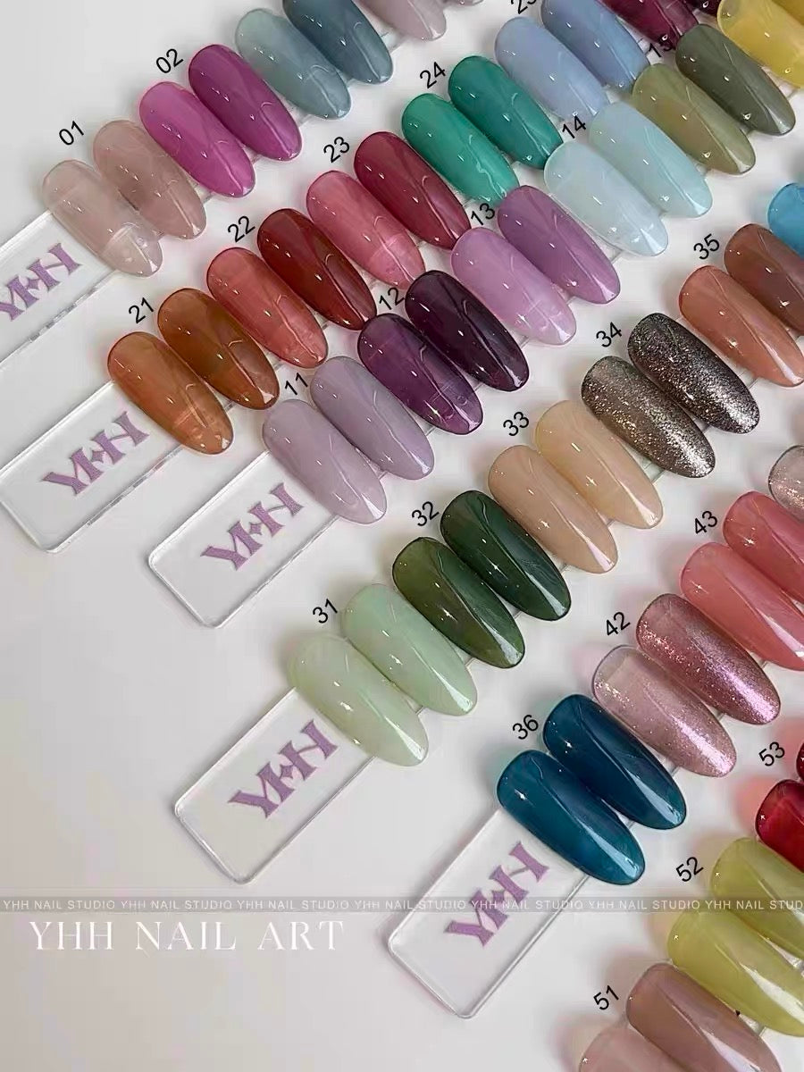 【YHH NAIL / 受注販売(8月末前後納期)】YHH Yinghe New INS Gel Polish 2.0, Jar-Packaged Gel Polish, 60 Colors (in01–60), 5g / 新品Ins系列60色