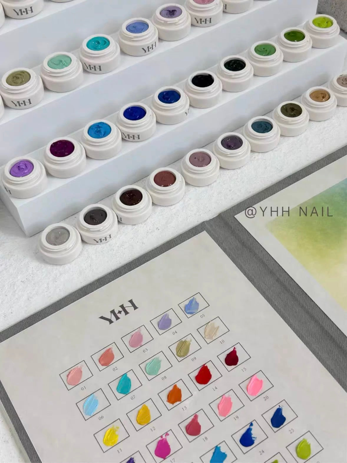【YHH NAIL / 受注販売(8月末前後納期)】YHH Cherry Blossom Pigment Gel, 40 Colors(U01~U40), 2g / YHH樱禾颜料胶40色