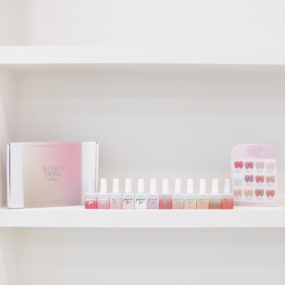 【YOGURT / 受注販売(6月末前後納期)】Yogurt Gel Nail Spring Flower Ending Syrup Gel 12-Piece Collection / BLOSSOM ENDING