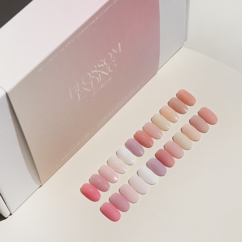 【YOGURT / 受注販売(6月末前後納期)】Yogurt Gel Nail Spring Flower Ending Syrup Gel 12-Piece Collection / BLOSSOM ENDING