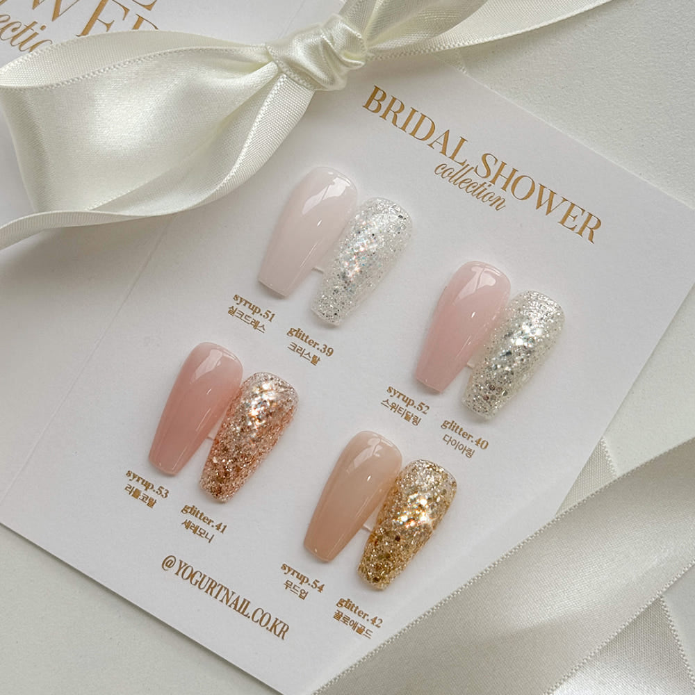 【YOGURT / 受注販売(6月末前後納期)】Yogurt Gel Nail Bridal Shower Syrup & Glitter Gel 8-Piece Collection