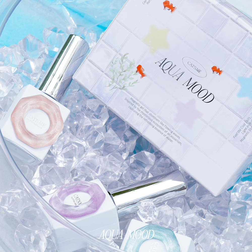 【CATS ME / 受注販売(6月中旬前後納期)】Aqua Mood Magnetic Gel 8-Piece Set Summer Nails Pedicure Nail Supplies