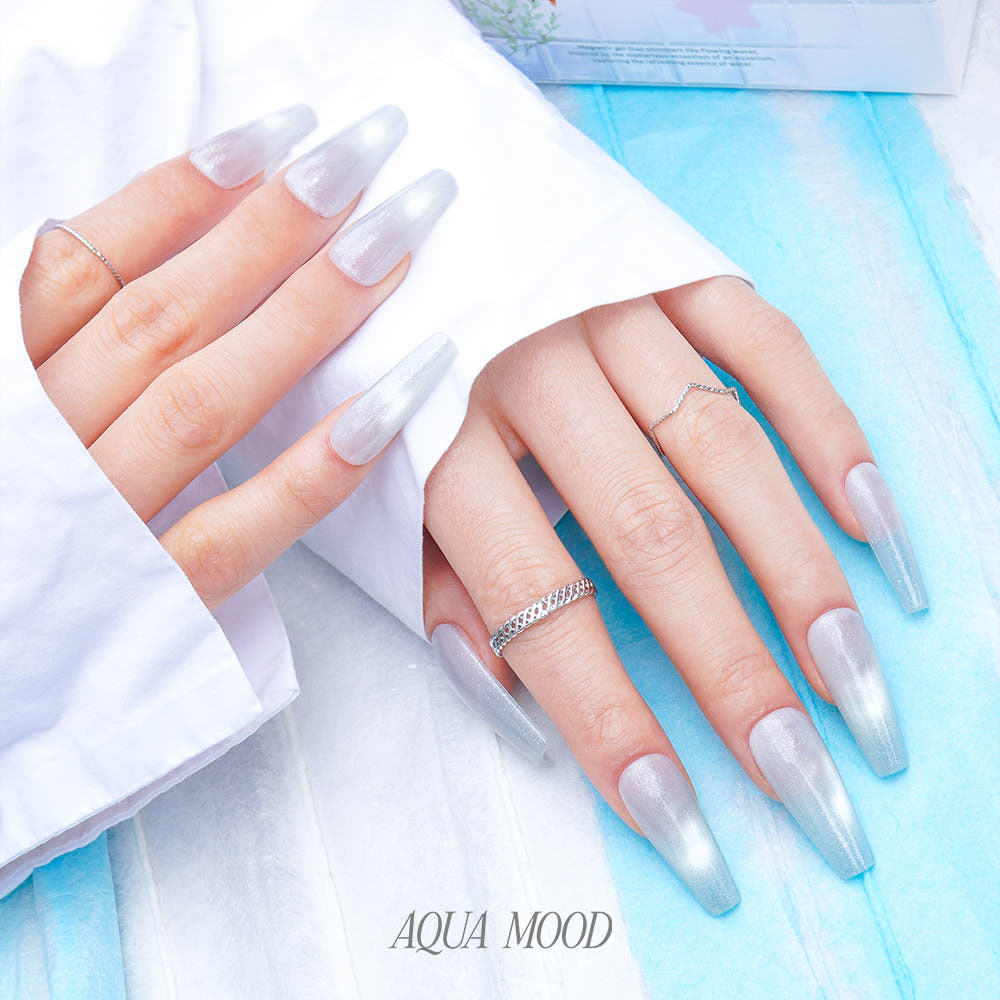 【CATS ME / 受注販売(6月末前後納期)】Aqua Mood Magnetic Gel 8-Piece Set Summer Nails Pedicure Nail Supplies