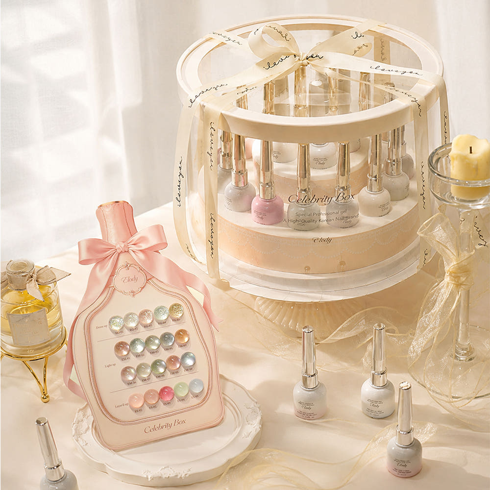 【単品数量限定 / Elody  / 受注販売(7月末前後納期)】Celeb Box 20 Types: Glitter, Magnetic Gel, & Syrup Gel