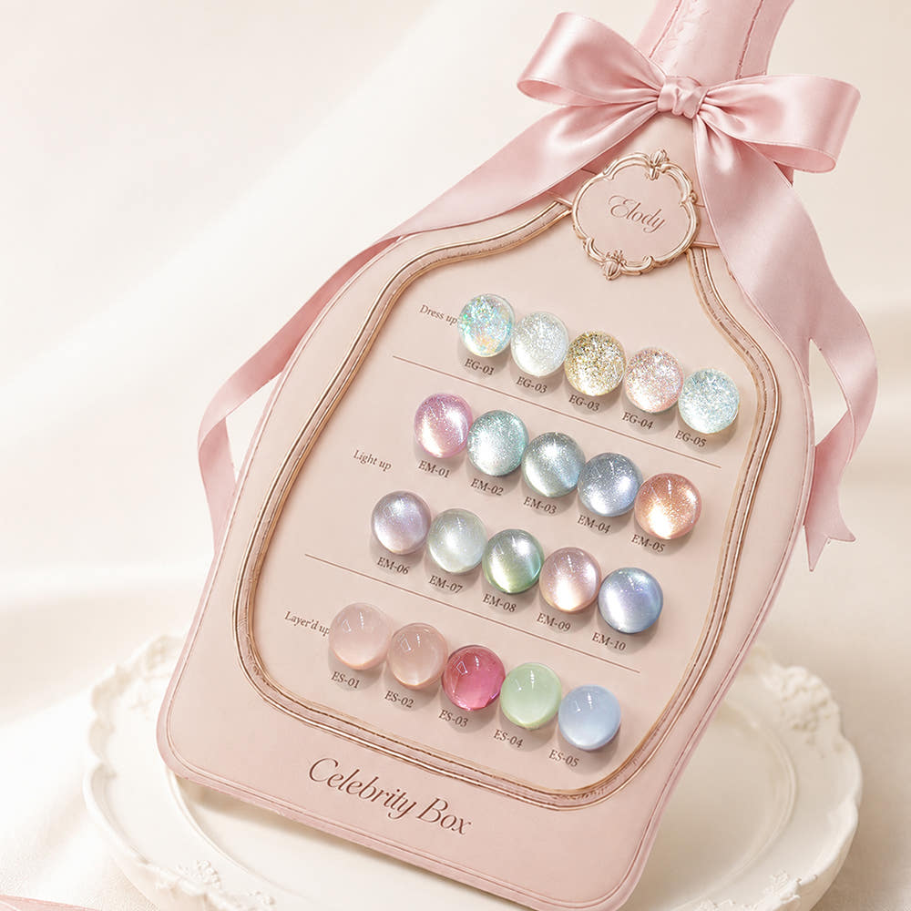 【単品数量限定 / Elody  / 受注販売(7月末前後納期)】Celeb Box 20 Types: Glitter, Magnetic Gel, & Syrup Gel