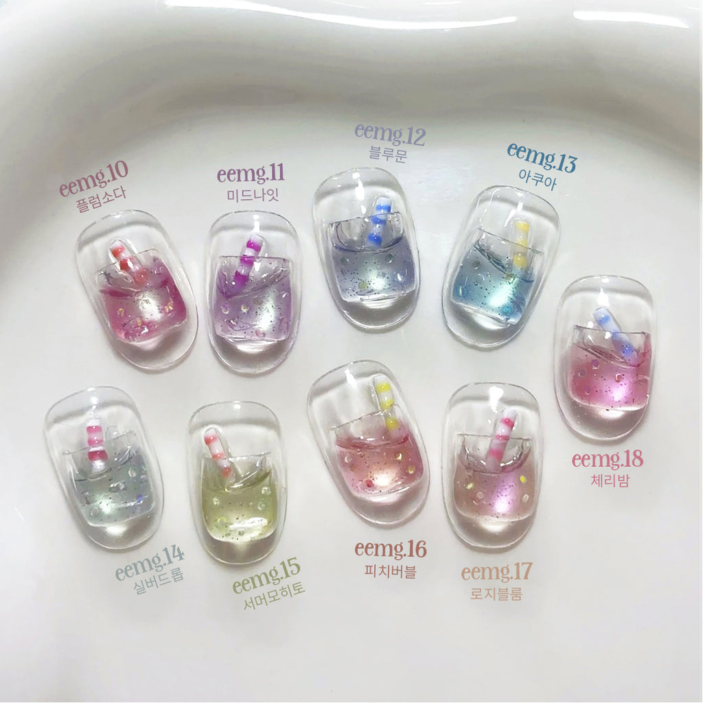 【Eeeya / 受注販売(9月中旬前後納期)】Bubble Cocktail Magnetic Gel 9-Piece Collection
