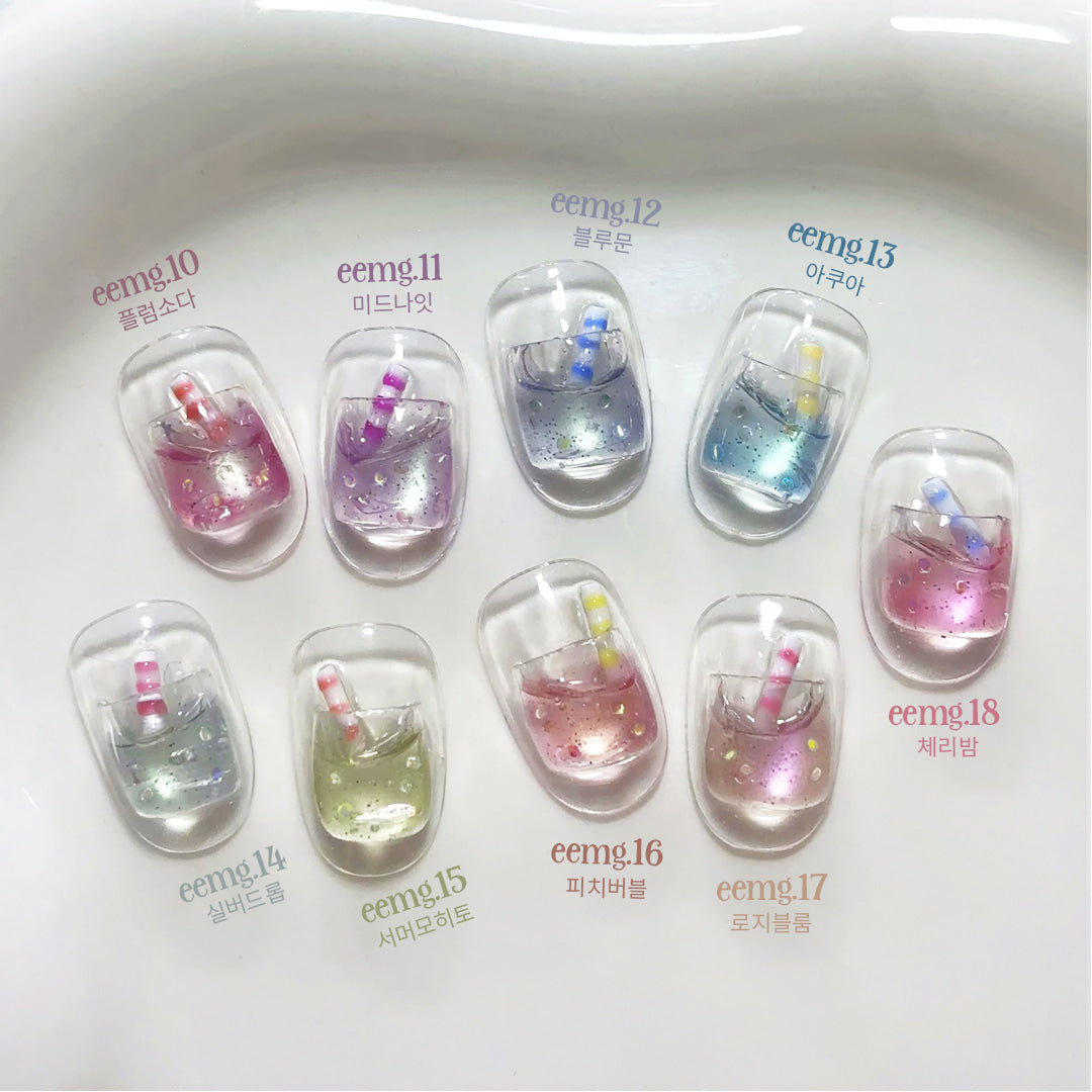 【Eeeya / 受注販売(9月中旬前後納期)】Bubble Cocktail Magnetic Gel 9-Piece Collection