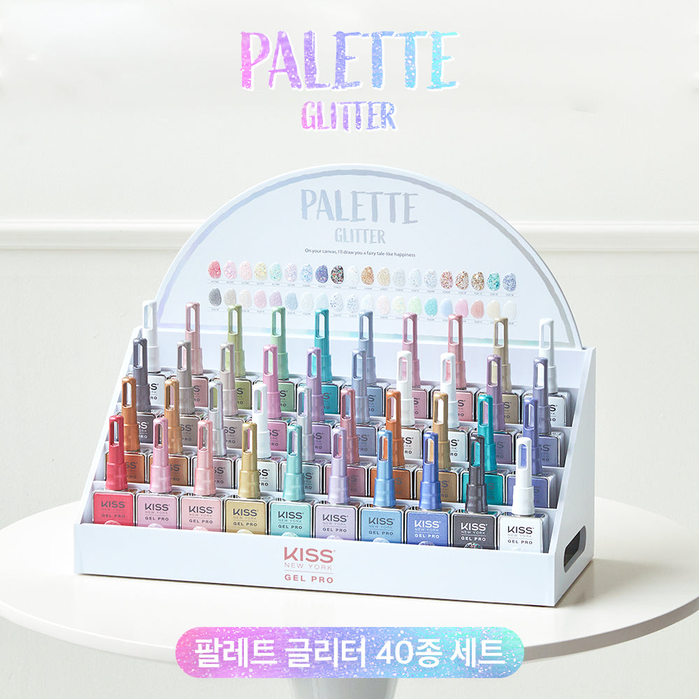 【KISS NEW YORK GEL PRO / 受注販売(10月中旬前後納期)】Palette Glitter 40-Piece Collection KGPS