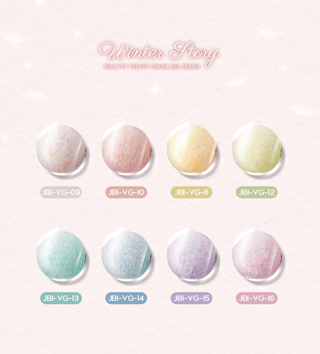 【JIN.B / 受注販売(10月末前後納期)】Winter Story Pastel Velvet Color Gel 8 Shades Single Item