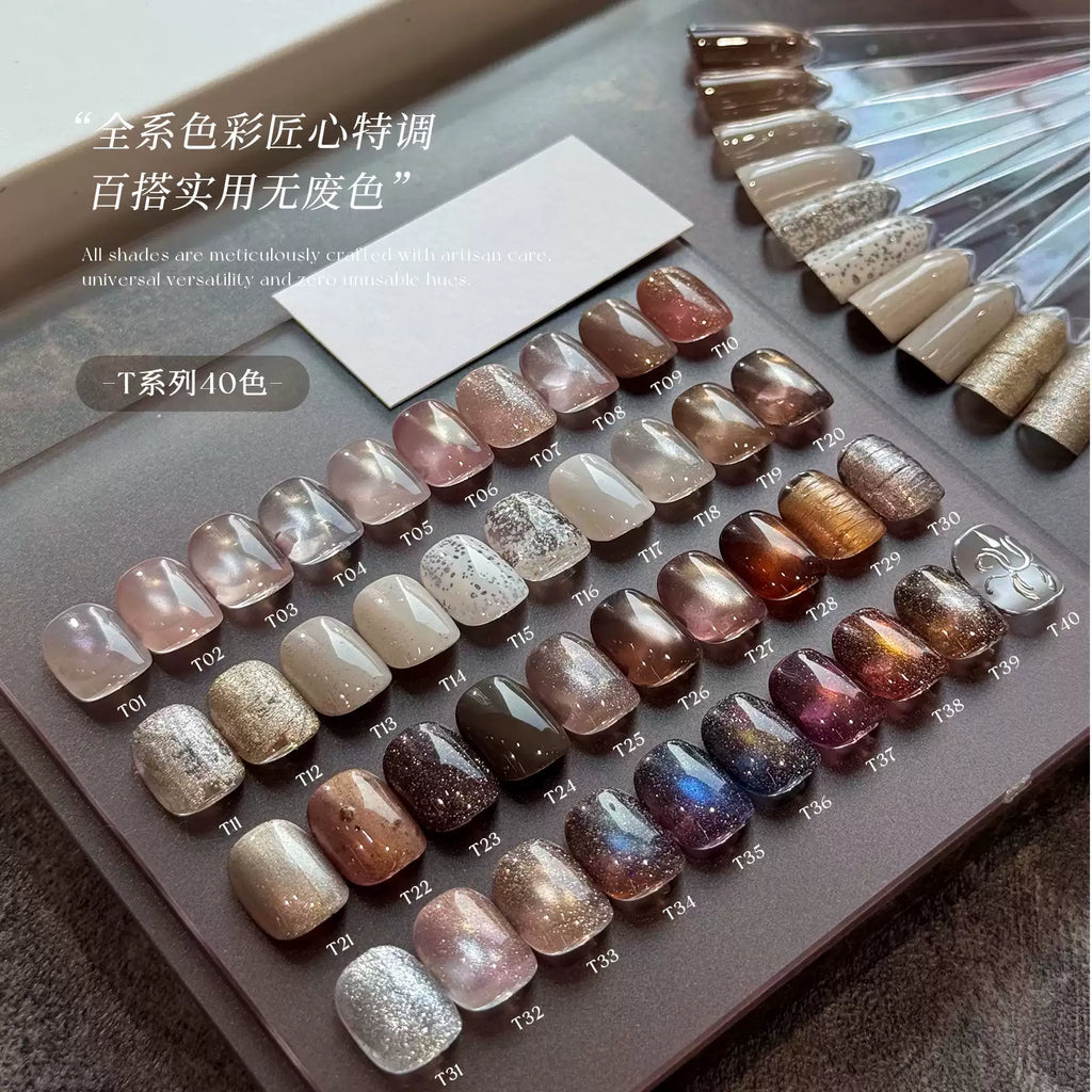 【YHH NAIL / 受注販売(7月中旬前後納期)】YHH Cherry Blossom T Series Cat Eye Combination Glue, Multiple Textures Available, Canned Armor Oil Glue 2.5g